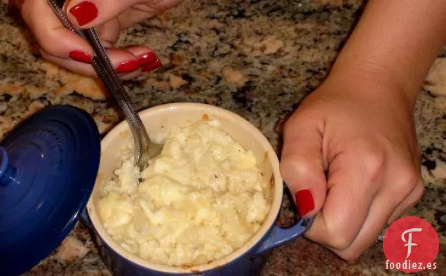 Coliflor Batida Con Queso Cheddar Blanco