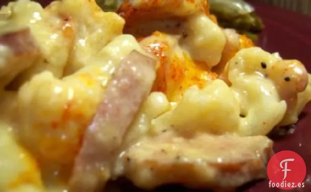 Pastel de Coliflor con Queso y Salchichas Ahumadas