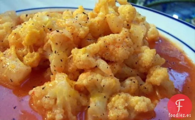 Coliflor en Salsa de Mantequilla de Chile