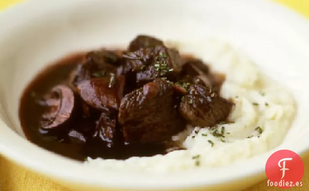Estofado Rápido de Ternera con Puré de Coliflor