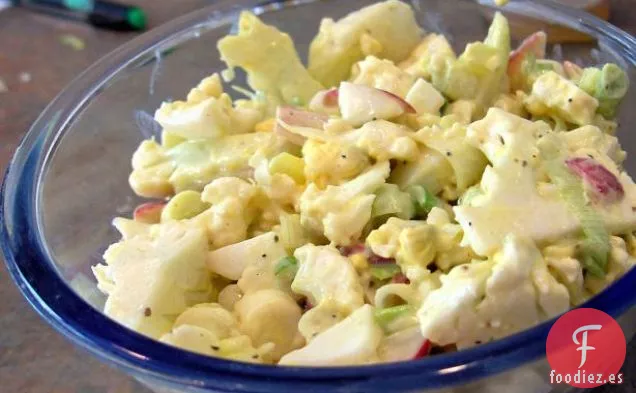 Macarrones al Horno con Queso Con Coliflor y Jamón