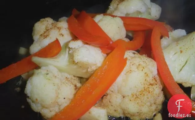 Rápido y fácil, Queso de Coliflor y Huevo Ligeramente al Curry