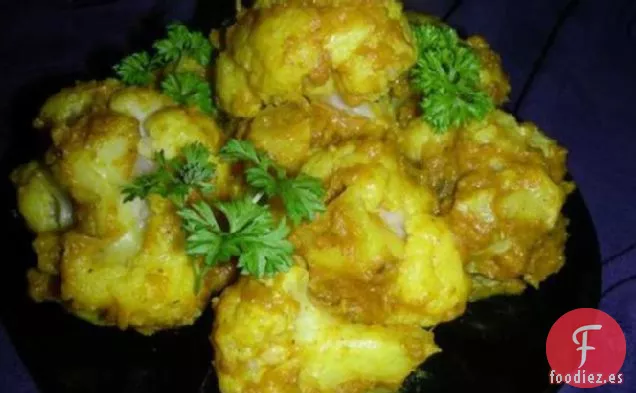 Coliflor de Jengibre y Curry