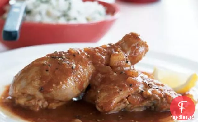 Pollo Africano en Salsa Roja Picante
