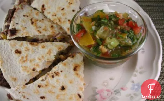 Quesadillas de Frijoles Negros Rápidas y Saludables