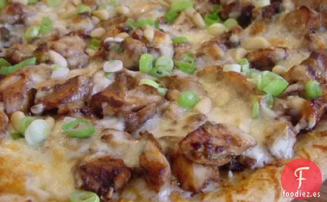 Pizza de Pollo con Ajo Picante