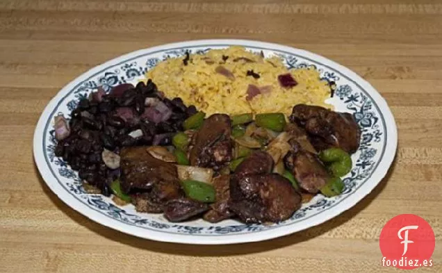 Hígados de Pollo Salteados Estilo China Y Criolla