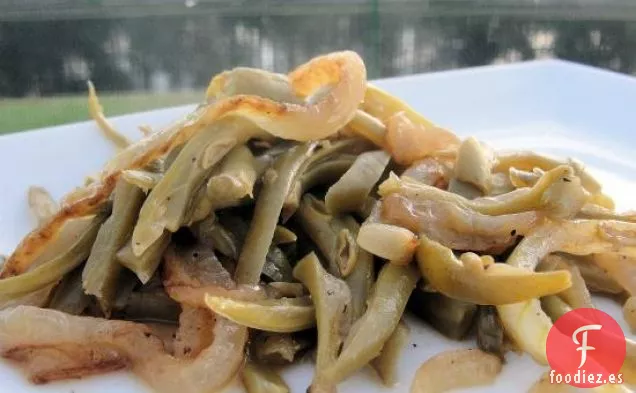 Judías Verdes Con Cebolla Roja Caramelizada