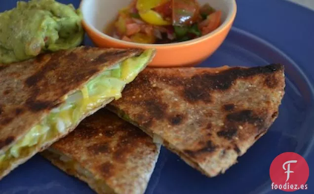 Quesadillas Integrales Con Repollo Crujiente