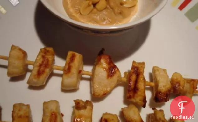 Brochetas de Aperitivo de Pollo Tailandés
