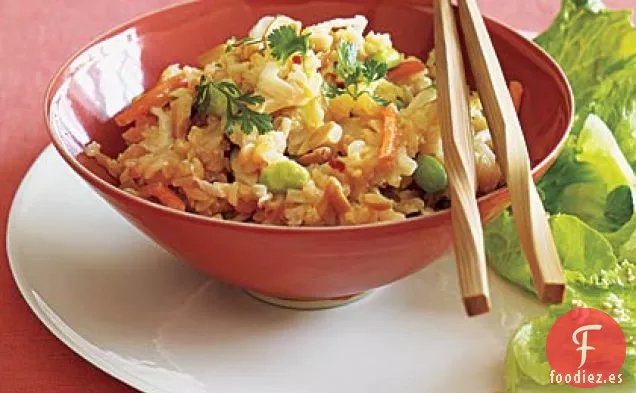 Arroz Integral Frito con Edamame - Sin Gluten Recetas