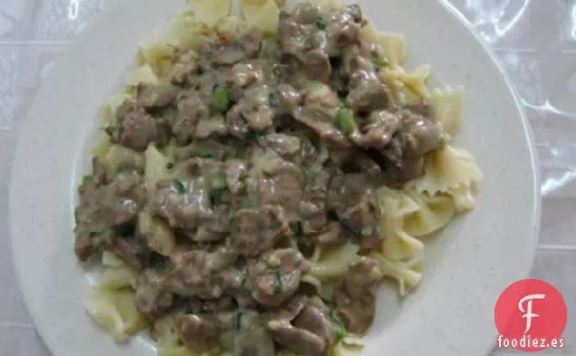 Stroganoff de Seitán y Champiñones (Vegano)