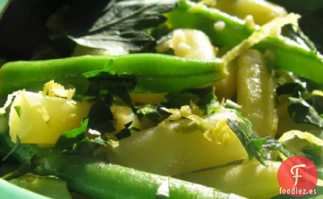 Ensalada de Hilo de Ajo y Judías Verdes