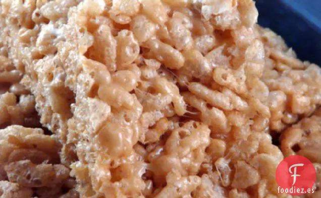 Barras de Krispies de Arroz Con Mantequilla de Maní con Bajo Contenido de Grasa