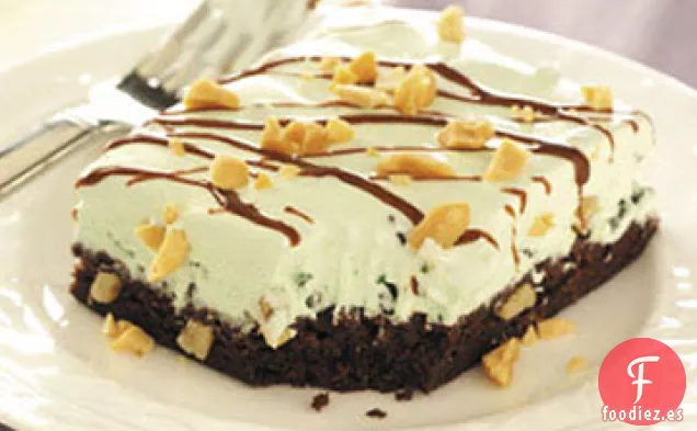 Receta de Cuadrados de Brownie de Helado de Menta