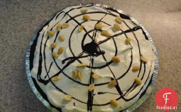 Pastel Cremoso de Caramelo de Mantequilla de Maní Sin Hornear
