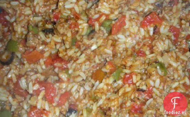 Arroz y Carne Molida Mexicana de Kittencal