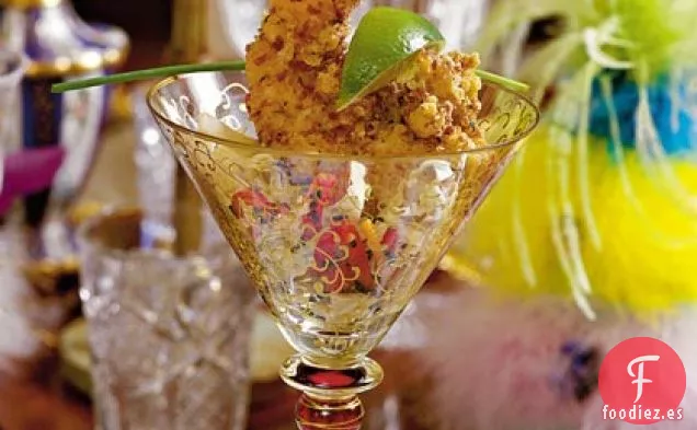 Martinis de Camarón con Repollo de Napa