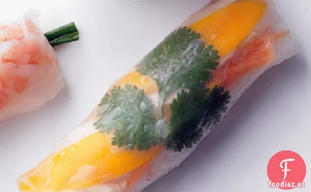 Rollos de Verano de Pollo y Mango