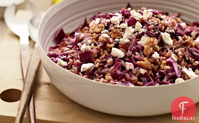 Espelta Caliente con Repollo Rojo y Ricotta Salata