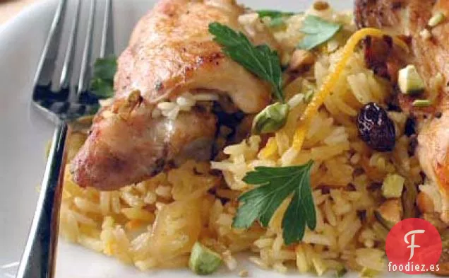 Shireen Palow (Arroz de Naranja Afgano con Pollo)