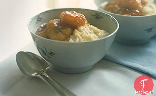 Arroz con Leche Cremoso con Plátanos Caramelizados