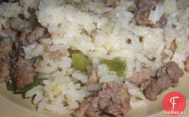 Horneado de Salchichas y Arroz
