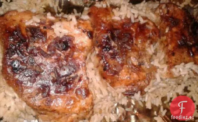 Cazuela de Chuleta de Cerdo y Arroz