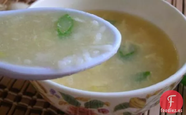 Sopa de Arroz y Huevo