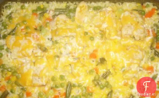 Cazuela de Pollo y Arroz con Queso Campbell