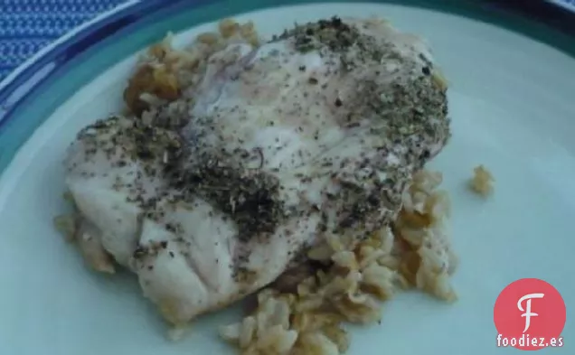 Horneado de Pollo y Arroz con Hierbas de Limón