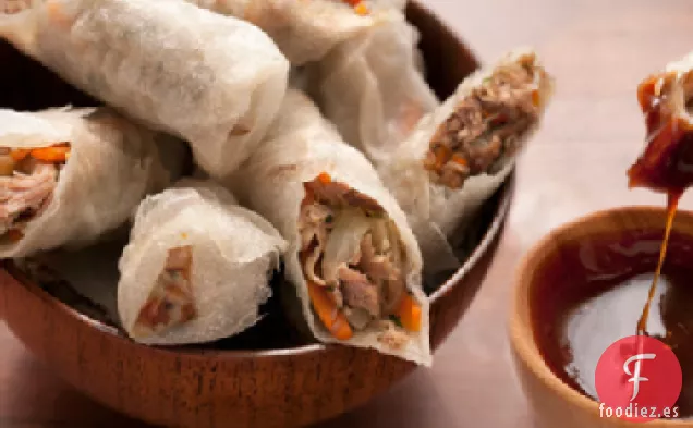 Rollitos de Primavera Fritos Confitados de Pato