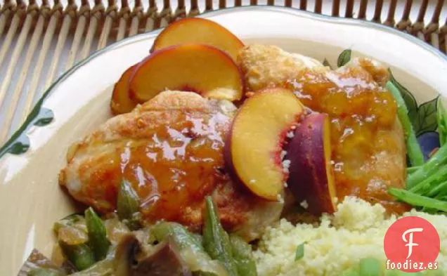 Pollo a la Parrilla en salsa de Melocotón, solo para 2