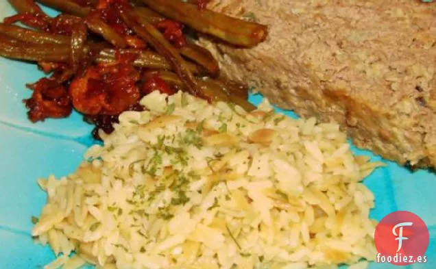 Kritharaki Me Rize (Orzo griego y Pilaf de Arroz)