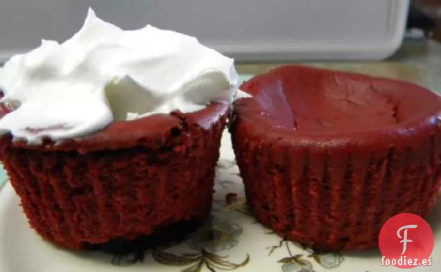 Cupcakes de Tarta de Queso de Terciopelo Rojo