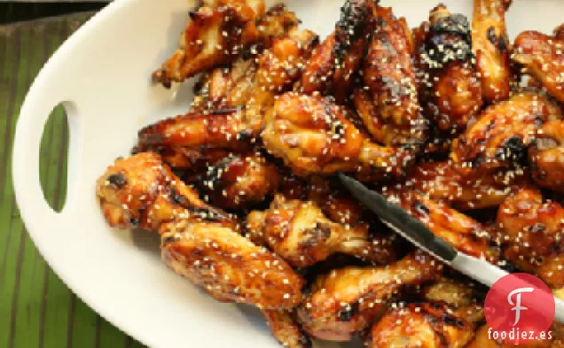 Receta de Alitas de Pollo Glaseadas con Soja Dulce
