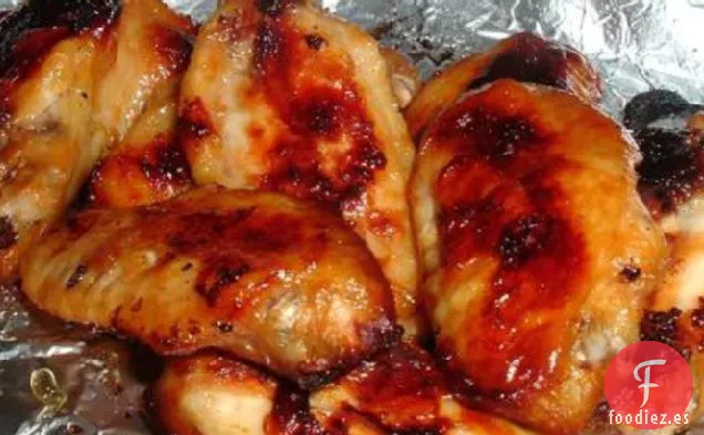 Alitas de Pollo con Ajo Y Miel Pegajosas