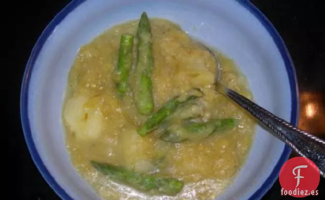 Sopa de Espárragos, Puerros y Patatas de Rho