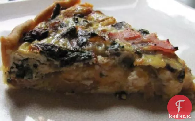 Quiche de Tocino con Champiñones y Espárragos