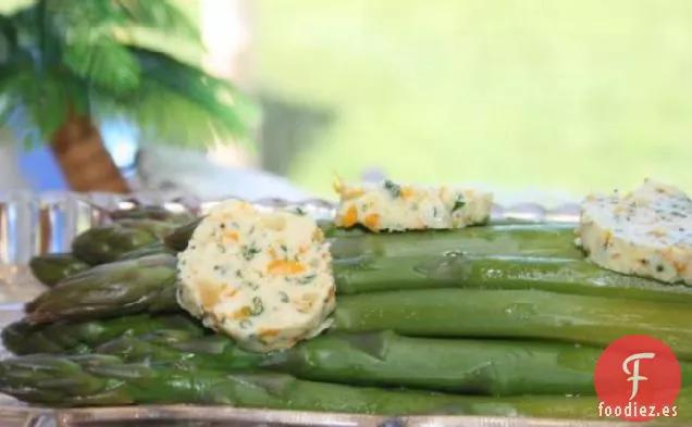 Espárragos Con Mantequilla De Jengibre Y Naranja