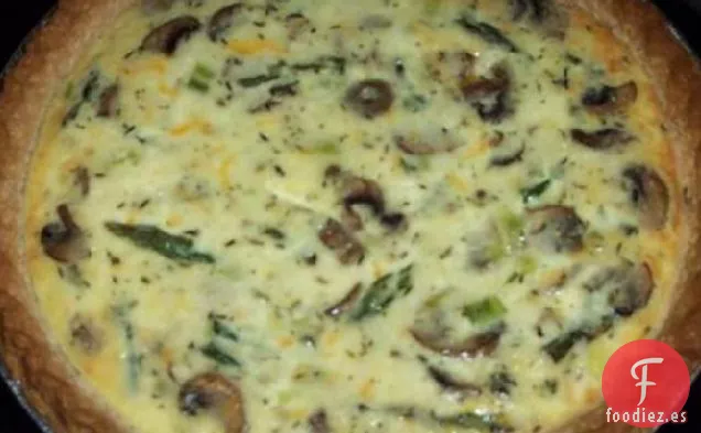 Quiche de Espárragos y Setas de Ida