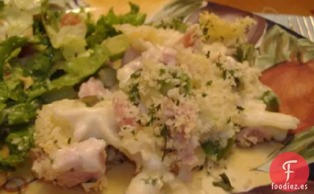 Horneado Cremoso de Jamón y Macarrones