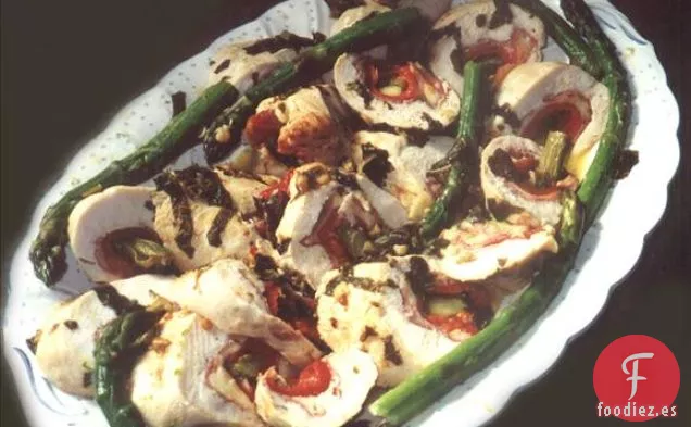 Espárragos de Lima y Miel con Queso de Cabra