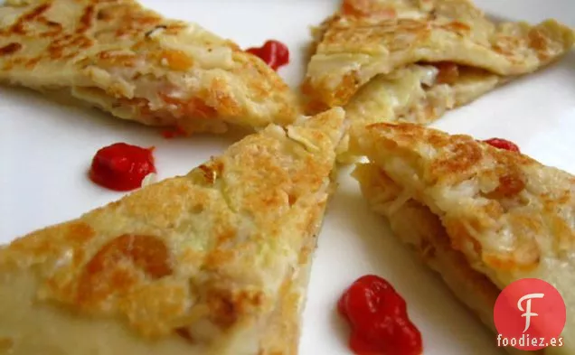Tortitas Saladas Con Camarones Secos Y Col Rallada