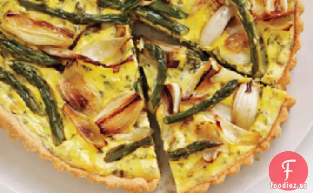 Sabrosa Tarta de Verduras de Primavera y Queso de Cabra
