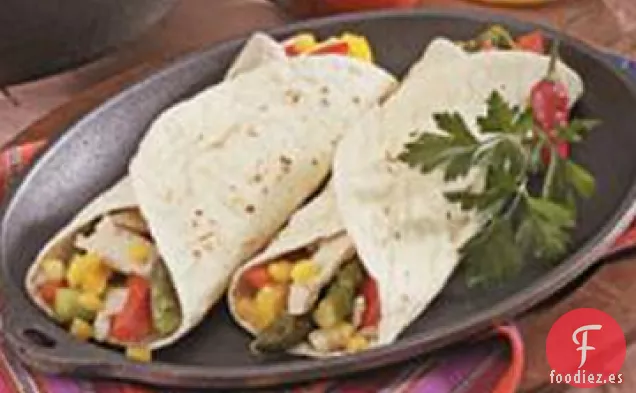 Fajitas de Pollo con Espárragos