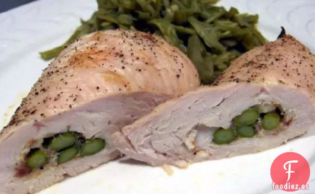 Rollos Simples de Espárragos de Pollo