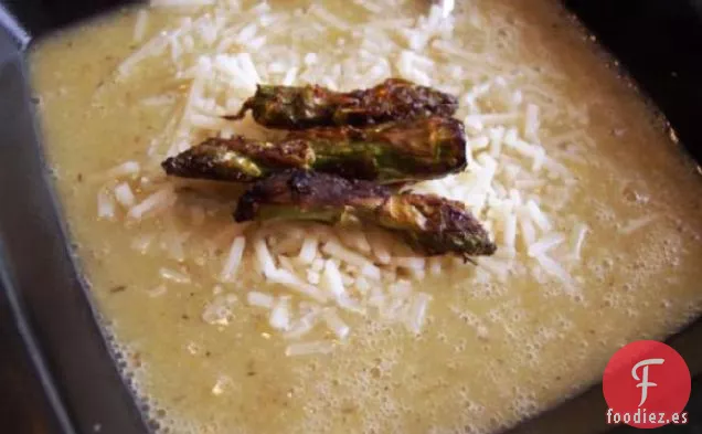 Sopa de Espárragos Asados y Patatas