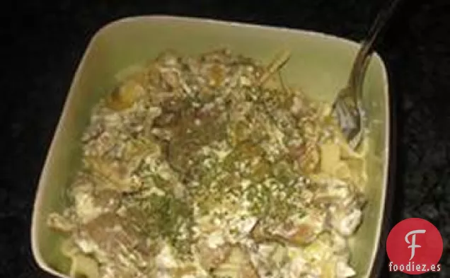 Stroganoff de Ternera y Champiñones, Estilo Australiano