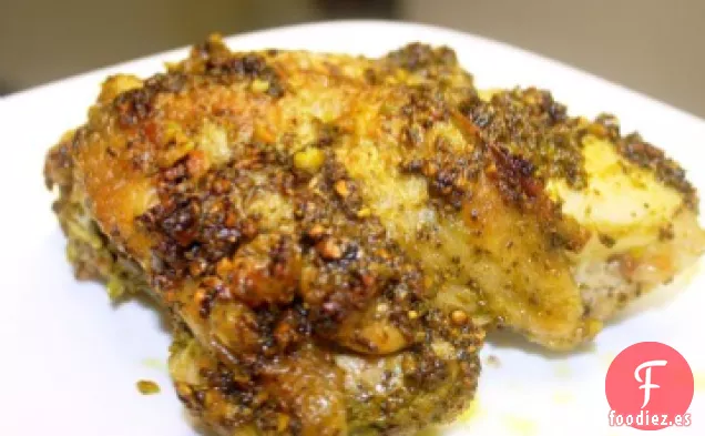 Pechugas de Pollo con Pesto de Pistacho y Cilantro
